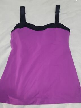 Vintage Lululemon Size 8 Spin It to Win It Tank Top - Purple/Black
